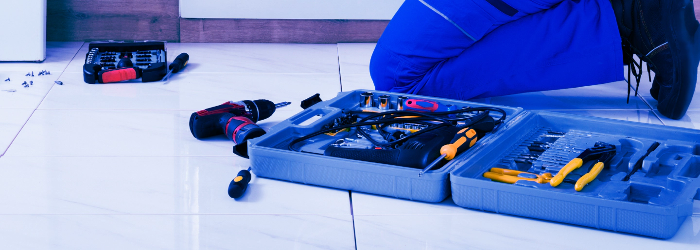 technician tools on the floor